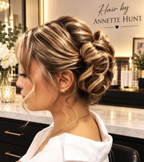 Casual updo by Annette Hunt